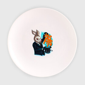 Тарелка с принтом Кролик-психопат в Петрозаводске, фарфор | диаметр - 210 мм
диаметр для нанесения принта - 120 мм | Тематика изображения на принте: misfits