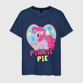 Мужская футболка хлопок с принтом Pinkie Pie in my heart в Петрозаводске, 100% хлопок | прямой крой, круглый вырез горловины, длина до линии бедер, слегка спущенное плечо. | Тематика изображения на принте: heart | pinkie | pinkie pie in my heart | pony | детские | мой маленький пони | пони