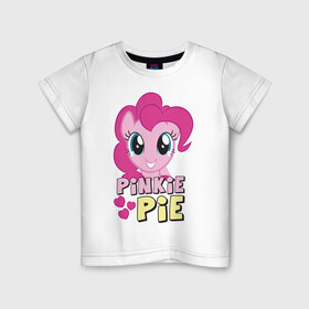 Детская футболка хлопок с принтом Красавица Пинки Пай в Петрозаводске, 100% хлопок | круглый вырез горловины, полуприлегающий силуэт, длина до линии бедер | pony | детские | красавица пинки пай | мой маленький пони | пинки пай | пони