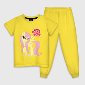 Детская пижама хлопок с принтом Красавица Флаттершай в Петрозаводске, 100% хлопок |  брюки и футболка прямого кроя, без карманов, на брюках мягкая резинка на поясе и по низу штанин
 | детские | детям | для детей | мой маленький пони | пони | флаттершай