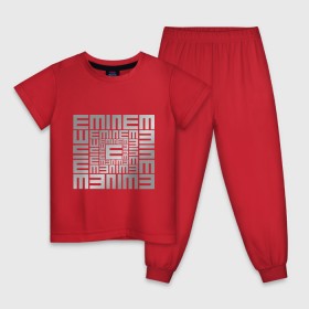 Детская пижама хлопок с принтом Emineminem silver в Петрозаводске, 100% хлопок |  брюки и футболка прямого кроя, без карманов, на брюках мягкая резинка на поясе и по низу штанин
 | хип хоп