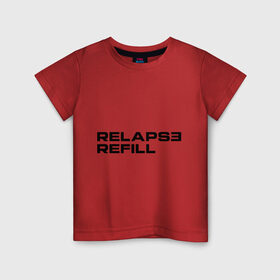 Детская футболка хлопок с принтом Refill в Петрозаводске, 100% хлопок | круглый вырез горловины, полуприлегающий силуэт, длина до линии бедер | eminem | refill | relapse | зарубежный рэп | музыка | репчик | рэп | эменем | эминем