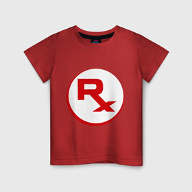 Детская футболка хлопок с принтом Rx в Петрозаводске, 100% хлопок | круглый вырез горловины, полуприлегающий силуэт, длина до линии бедер | eminem | relapse | альбом | зарубежный рэп | логотип | музыка | репчик | рэп | эминем