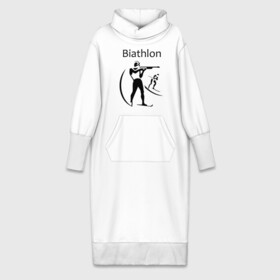 Платье удлиненное хлопок с принтом Биатлон в Петрозаводске,  |  | biathlon | биатлон | спорт