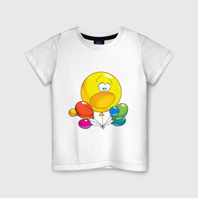 Детская футболка хлопок с принтом Воздушные шары. в Петрозаводске, 100% хлопок | круглый вырез горловины, полуприлегающий силуэт, длина до линии бедер | для беременных | для будущих мам | ждем ребенка | карапуз | малыш | ребенок | шарики