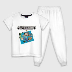 Детская пижама хлопок с принтом Heroes of Minecraft в Петрозаводске, 100% хлопок |  брюки и футболка прямого кроя, без карманов, на брюках мягкая резинка на поясе и по низу штанин
 | Тематика изображения на принте: boom | minecraft | игры | компьютерные игры | майнкрафт