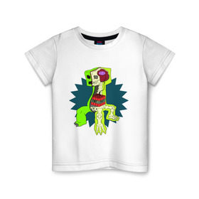 Детская футболка хлопок с принтом The creeper в Петрозаводске, 100% хлопок | круглый вырез горловины, полуприлегающий силуэт, длина до линии бедер | крипер