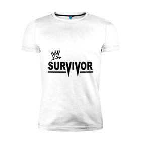 Мужская футболка премиум с принтом Survivor в Петрозаводске, 92% хлопок, 8% лайкра | приталенный силуэт, круглый вырез ворота, длина до линии бедра, короткий рукав | raw | raw live | survivor | wwe | wwe 13 | единоборства | реслинг | рестлинг | спорт