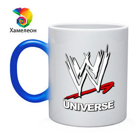 Кружка хамелеон с принтом WWE universe в Петрозаводске, керамика | меняет цвет при нагревании, емкость 330 мл | джон сина