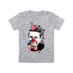 Детская футболка хлопок с принтом Евгений Петросян в Петрозаводске, 100% хлопок | круглый вырез горловины, полуприлегающий силуэт, длина до линии бедер | 1 апреля | lera | день смеха | клоун | прикол | шутка