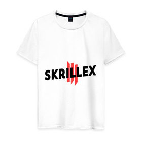 Мужская футболка хлопок с принтом Skrillex logo 2 в Петрозаводске, 100% хлопок | прямой крой, круглый вырез горловины, длина до линии бедер, слегка спущенное плечо. | dub step | dubstep | skrilex | skrillex | даб степ | дабстеп | ди джей | диджей | музыка | скриллекс