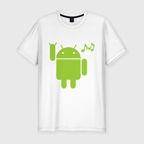 Мужская футболка премиум с принтом android dance в Петрозаводске, 92% хлопок, 8% лайкра | приталенный силуэт, круглый вырез ворота, длина до линии бедра, короткий рукав | android | андроид