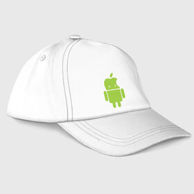 Бейсболка с принтом Android Applehead в Петрозаводске, 100% хлопок | классический козырек, металлическая застежка-регулятор размера | android | apple | админам | андроид | для админов | эпл