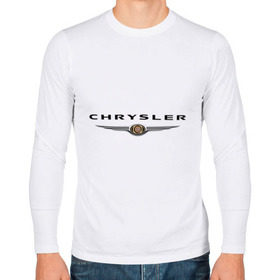 Мужской лонгслив хлопок с принтом Chrysler logo в Петрозаводске, 100% хлопок |  | chrysler | автомобиль chrysler | автомобиль краислер | краислер | логотип chrysler | логотип краислер