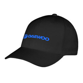 Бейсболка с принтом Daewoo горизонтальный в Петрозаводске, 100% хлопок | классический козырек, металлическая застежка-регулятор размера | daewoo | автомобиль daewoo | автомобиль дейву | дайву | логотип daewoo | логотип дайву | логотип дейву