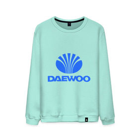 Мужской свитшот хлопок с принтом Logo daewoo в Петрозаводске, 100% хлопок |  | daewoo | автомобиль daewoo | автомобиль дейву | дайву | логотип daewoo | логотип дайву | логотип дейву