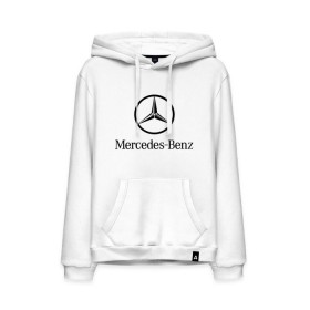 Мужская толстовка хлопок с принтом Logo Mercedes-Benz в Петрозаводске, френч-терри, мягкий теплый начес внутри (100% хлопок) | карман-кенгуру, эластичные манжеты и нижняя кромка, капюшон с подкладом и шнурком | Тематика изображения на принте: mercedes | mercedes benz | логотип mercedes | логотип mercedes benz | логотип мерседерс бенс | мерен | мерседерс | мерседерс бенс