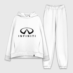 Женский костюм хлопок Oversize с принтом Infiniti logo в Петрозаводске,  |  | infiniti автомобиль | автомобиль инфинити | инфинити | логотип infiniti | логотип инфинити