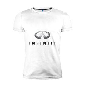 Мужская футболка премиум с принтом Logo Infiniti в Петрозаводске, 92% хлопок, 8% лайкра | приталенный силуэт, круглый вырез ворота, длина до линии бедра, короткий рукав | infiniti автомобиль | автомобиль инфинити | инфинити | логотип infiniti | логотип инфинити