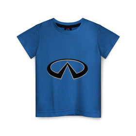 Детская футболка хлопок с принтом Значок Infiniti в Петрозаводске, 100% хлопок | круглый вырез горловины, полуприлегающий силуэт, длина до линии бедер | infiniti автомобиль | автомобиль инфинити | инфинити | логотип infiniti | логотип инфинити