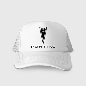 Кепка тракер с сеткой с принтом Pontiac logo в Петрозаводске, трикотажное полотно; задняя часть — сетка | длинный козырек, универсальный размер, пластиковая застежка | pontiac | автомобиль pontiac | логотип pontiac | логотип понтиак | понтиак | понтиак автомобиль
