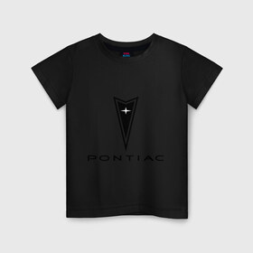Детская футболка хлопок с принтом Pontiac logo в Петрозаводске, 100% хлопок | круглый вырез горловины, полуприлегающий силуэт, длина до линии бедер | Тематика изображения на принте: pontiac | автомобиль pontiac | логотип pontiac | логотип понтиак | понтиак | понтиак автомобиль