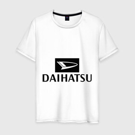Мужская футболка хлопок с принтом Daihatsu в Петрозаводске, 100% хлопок | прямой крой, круглый вырез горловины, длина до линии бедер, слегка спущенное плечо. | daihatsu | автомобиль daihatsu | логотип daihatsu