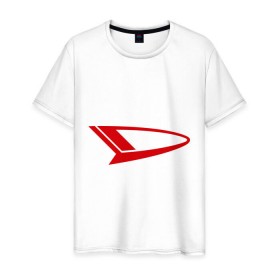 Мужская футболка хлопок с принтом Значок daihatsu в Петрозаводске, 100% хлопок | прямой крой, круглый вырез горловины, длина до линии бедер, слегка спущенное плечо. | daihatsu | автомобиль daihatsu | логотип daihatsu