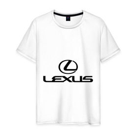 Мужская футболка хлопок с принтом Lexus logo в Петрозаводске, 100% хлопок | прямой крой, круглый вырез горловины, длина до линии бедер, слегка спущенное плечо. | Тематика изображения на принте: lexus | автобренды | автолюбителям | бренд | лексус | логотип