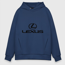Мужское худи Oversize хлопок с принтом Lexus logo в Петрозаводске, френч-терри — 70% хлопок, 30% полиэстер. Мягкий теплый начес внутри —100% хлопок | боковые карманы, эластичные манжеты и нижняя кромка, капюшон на магнитной кнопке | Тематика изображения на принте: lexus | автобренды | автолюбителям | бренд | лексус | логотип