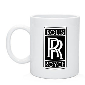 Кружка с принтом Rolls-Royce в Петрозаводске, керамика | объем — 330 мл, диаметр — 80 мм. Принт наносится на бока кружки, можно сделать два разных изображения | rolls royce | rr | автобренды | автолюбителям | бренд | логотип | ролл ройс | ролс ройс