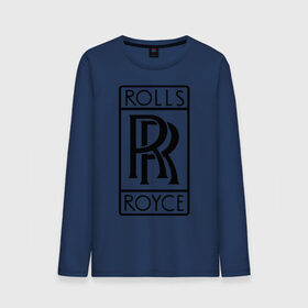 Мужской лонгслив хлопок с принтом Rolls-Royce logo в Петрозаводске, 100% хлопок |  | Тематика изображения на принте: rolls royce | rr | автобренды | автолюбителям | бренд | логотип | ролл ройс | ролс ройс