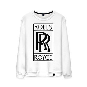 Мужской свитшот хлопок с принтом Rolls-Royce logo в Петрозаводске, 100% хлопок |  | Тематика изображения на принте: rolls royce | rr | автобренды | автолюбителям | бренд | логотип | ролл ройс | ролс ройс