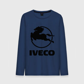 Мужской лонгслив хлопок с принтом Iveco в Петрозаводске, 100% хлопок |  | iveco | автобренды | автолюбителям | бренд | ивеко | логотип