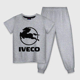 Детская пижама хлопок с принтом Iveco в Петрозаводске, 100% хлопок |  брюки и футболка прямого кроя, без карманов, на брюках мягкая резинка на поясе и по низу штанин
 | iveco | автобренды | автолюбителям | бренд | ивеко | логотип