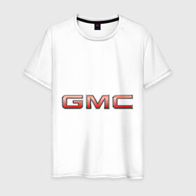 Мужская футболка хлопок с принтом Logo GMC в Петрозаводске, 100% хлопок | прямой крой, круглый вырез горловины, длина до линии бедер, слегка спущенное плечо. | 