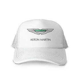Кепка тракер с сеткой с принтом Aston Martin logo в Петрозаводске, трикотажное полотно; задняя часть — сетка | длинный козырек, универсальный размер, пластиковая застежка | Тематика изображения на принте: aston martin | автобренды | автолюбителям | астин мартин | астон мартин | бренд | для автовладельцев | для автолюбителей | логотип
