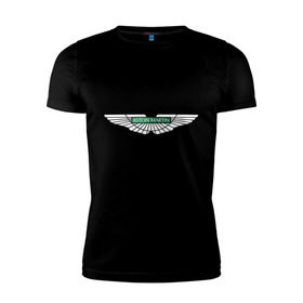 Мужская футболка премиум с принтом Aston Martin logo в Петрозаводске, 92% хлопок, 8% лайкра | приталенный силуэт, круглый вырез ворота, длина до линии бедра, короткий рукав | aston martin | автобренды | автолюбителям | астин мартин | астон мартин | бренд | для автовладельцев | для автолюбителей | логотип