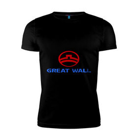 Мужская футболка премиум с принтом Great Wall в Петрозаводске, 92% хлопок, 8% лайкра | приталенный силуэт, круглый вырез ворота, длина до линии бедра, короткий рукав | Тематика изображения на принте: 