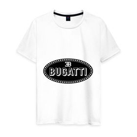 Мужская футболка хлопок с принтом Bugatti logo в Петрозаводске, 100% хлопок | прямой крой, круглый вырез горловины, длина до линии бедер, слегка спущенное плечо. | bugati | bugatti | автобренды | автолюбителям | бренд | бугати | бугатти | для автовладельцев | для автолюбителей | логотип