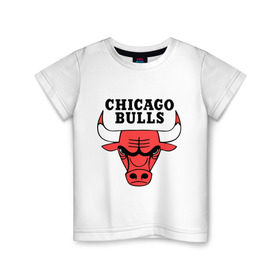 Детская футболка хлопок с принтом Chicago bulls logo в Петрозаводске, 100% хлопок | круглый вырез горловины, полуприлегающий силуэт, длина до линии бедер | chicago bulls | newtop | swag | swag style | toplanding | одежда сваг | сваг | сваг стиль | свег | свог | свэг | чикаго булз