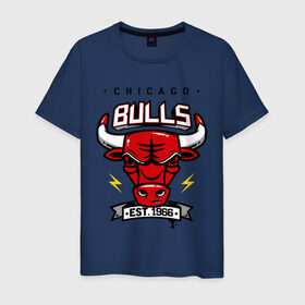 Мужская футболка хлопок с принтом Chicago bulls swag в Петрозаводске, 100% хлопок | прямой крой, круглый вырез горловины, длина до линии бедер, слегка спущенное плечо. | булс | чикаго
