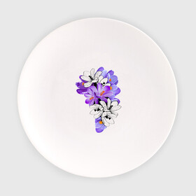 Тарелка с принтом Krokus в Петрозаводске, фарфор | диаметр - 210 мм
диаметр для нанесения принта - 120 мм | девушкам | крокус | лепестки | цветочки | цветы