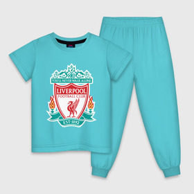 Детская пижама хлопок с принтом Liverpool logo в Петрозаводске, 100% хлопок |  брюки и футболка прямого кроя, без карманов, на брюках мягкая резинка на поясе и по низу штанин
 | Тематика изображения на принте: ливерпуль