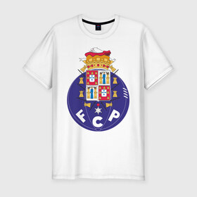 Мужская футболка премиум с принтом Porto в Петрозаводске, 92% хлопок, 8% лайкра | приталенный силуэт, круглый вырез ворота, длина до линии бедра, короткий рукав | porto | порто | порту | фк | футбол | футбольные клубы