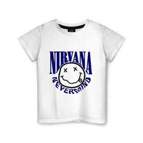 Детская футболка хлопок с принтом Nevermind Nirvana в Петрозаводске, 100% хлопок | круглый вырез горловины, полуприлегающий силуэт, длина до линии бедер | kurt kobain | nirvana | курт кобейн | музыкальные группы | нирвана | рок группы