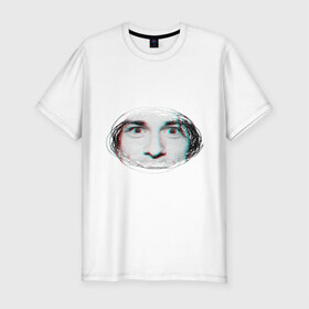 Мужская футболка премиум с принтом Cobain `s eyes в Петрозаводске, 92% хлопок, 8% лайкра | приталенный силуэт, круглый вырез ворота, длина до линии бедра, короткий рукав | 