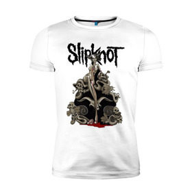 Мужская футболка премиум с принтом Slipknot illustration skulls в Петрозаводске, 92% хлопок, 8% лайкра | приталенный силуэт, круглый вырез ворота, длина до линии бедра, короткий рукав | metall | punk | rock | slipknot | метал | металл | нью метал | панк | панк рок | рок | слипкнот