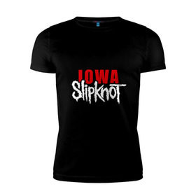 Мужская футболка премиум с принтом Slipknot iowa logo в Петрозаводске, 92% хлопок, 8% лайкра | приталенный силуэт, круглый вырез ворота, длина до линии бедра, короткий рукав | metall | punk | rock | slipknot | метал | металл | нью метал | панк | панк рок | рок | слипкнот