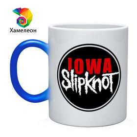 Кружка хамелеон с принтом Slipknot iowa logo в Петрозаводске, керамика | меняет цвет при нагревании, емкость 330 мл | metall | punk | rock | slipknot | метал | металл | нью метал | панк | панк рок | рок | слипкнот